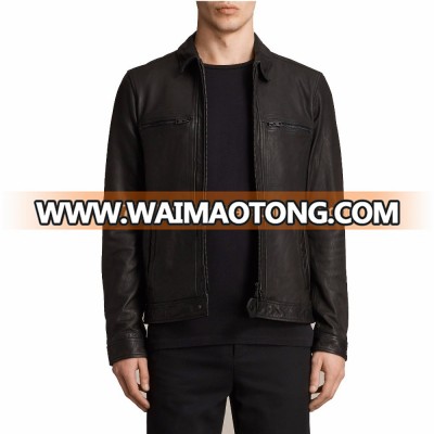 Men's Motorcycle Jacket,real sheepskin leather jacket,men pure leather jacket with good quality